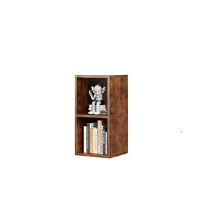 YQ JENMW Antique Wood Color High Grade Small Bookcase, Simple Living Room Storage Cabinet, Rental House Storage Rack