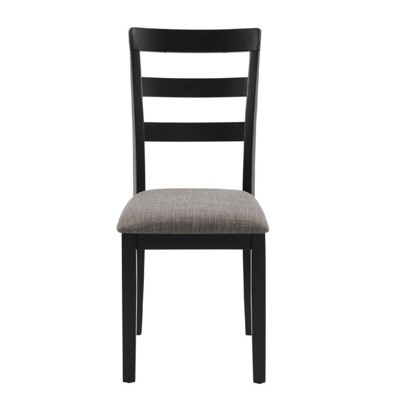 Farmhouse Style Dining Chairs Set of 2,  Wooden Kitchen Chairs, Solid  Wood Legs, High Ladder Back, Non-Slip Foot Pads