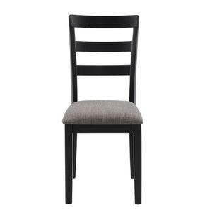 Farmhouse Style Dining Chairs Set of 2,  Wooden Kitchen Chairs, Solid  Wood Legs, High Ladder Back, Non-Slip Foot Pads