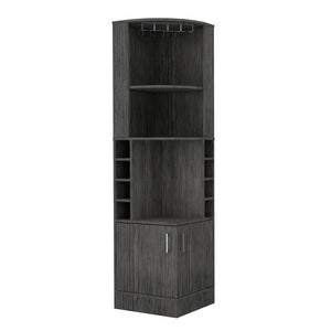 Seattle Bar Cabinet, Eight Bottle Cubbies, Two Large Open Shelves
