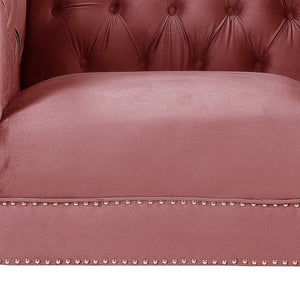 HMS 39 Pink Black Velvet Tufted Arm Chair Contemporary Home Office Bedroom Furniture Comfortable Reclining Massage for Bar