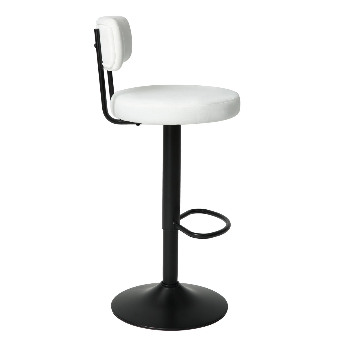 Counter Stools,Set of 2 Bar Stools with Back and Footrest, Modern Metal Counter Height Barstools for Kitchen Home Bar