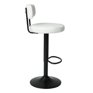 Counter Stools,Set of 2 Bar Stools with Back and Footrest, Modern Metal Counter Height Barstools for Kitchen Home Bar