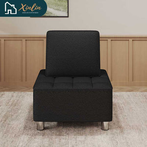 American Warehouse 30-Inch Black Teddy Fleece Single Seat Sofa Chair Modern Design for Home Office Bedroom and Outdoor Living