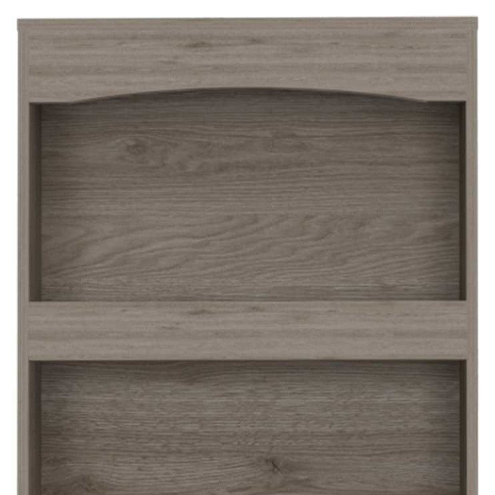 HMS 71 Three-Tier Bookshelf with Two Doors Foldable Living Room Furniture for Home Office Workshop Bedroom Application