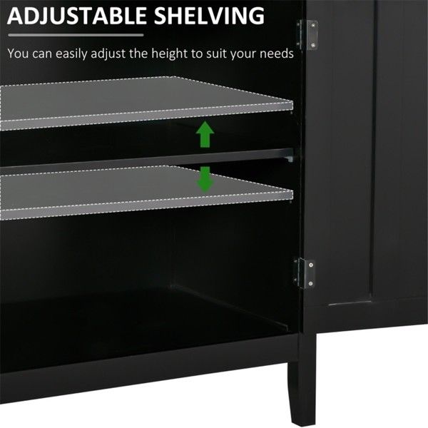 Black Kitchen Cabinet Stylish Display & China Cabinet
