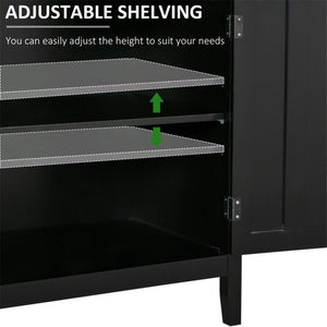Black Kitchen Cabinet Stylish Display & China Cabinet