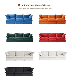 ATUNUS USA Warehouse in Stock Drop Shipping Sofa Living Room Furniture Modern Beige Fabric Modular Sectional Couch Sofa Set