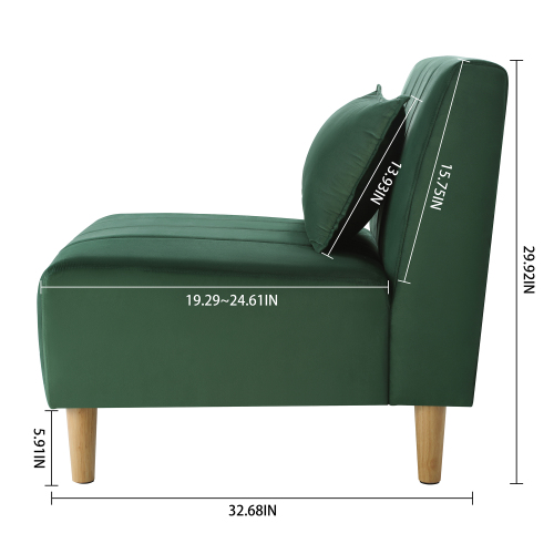 33-Inch Modern Design Polyester Blend Single Sofa Cozy Armchair for Indoor and Outdoor Living for Bedrooms and Living Rooms