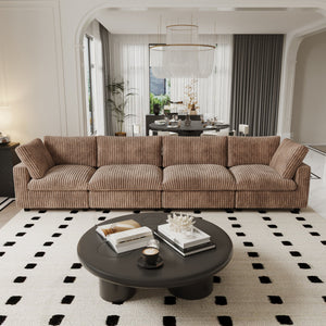ATUNUS US in Stock Drop Shipping Sofa American Classic Living Room Furniture Corduroy Modular Sectional Couch Sofa Sets