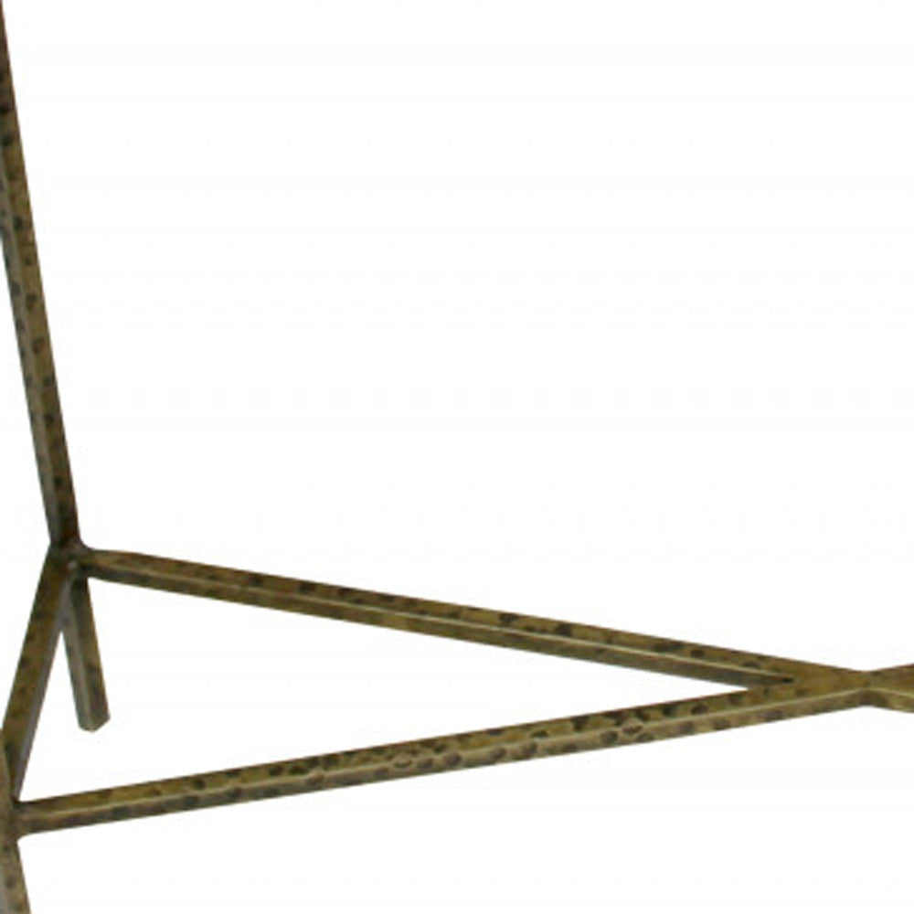 HMS 32\" Luxury Console Table Black Gold Stone Frame Convertible for Entry Living Room Bedroom Hotel Use Classic Rustic Marble