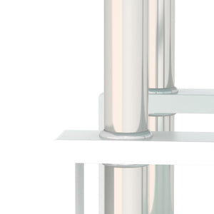 New Durable Design White Tempered Glass Side Table Bed Side Table for Living Room Furniture