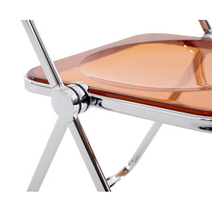 Yellow Clear PC Plastic Folding Chair Living Room Seat-FCJ Series
