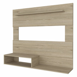 HMS 55 Light Pine Open Shelving TV Stand Elegant Entertainment Center with Open Storage