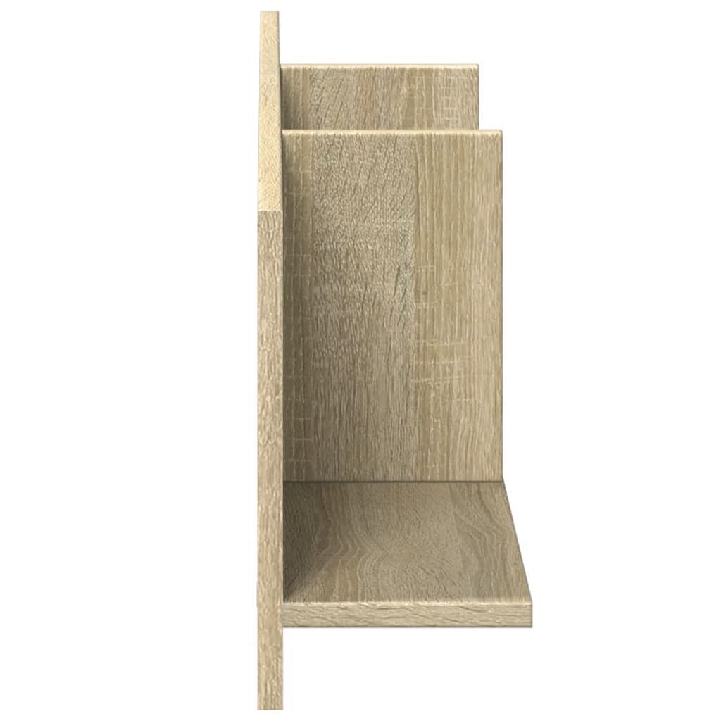 W2B VidaXL Sonoma Oak Engineered Wood Wall Cabinet Living Room Cabinets with Wall Mounting