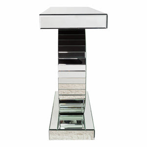 Contemporary Mirrored Glass Console Table Elegant Home Furniture for Entryway