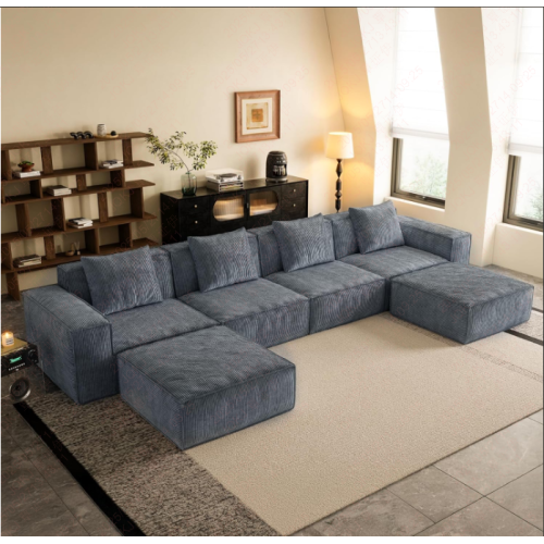 Modern Vacuum Compressed Sofa Tofu Height Density Sponge Modular Sofa for Living Room Cord Sofa