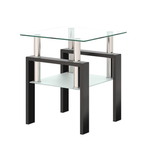 New Durable Design Side Tempered Glass Table Side Table Square Table for Living Room Furniture