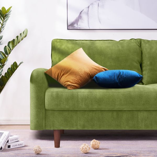 56.3" Round Arm Velvet Apartment Loveseat for Living Room Sofas