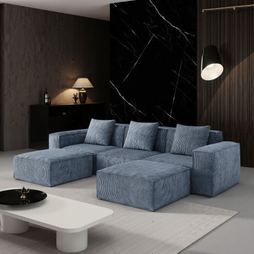 Modern Vacuum Compressed Sofa Tofu Height Density Sponge Modular Sofa for Living Room Cord Sofa