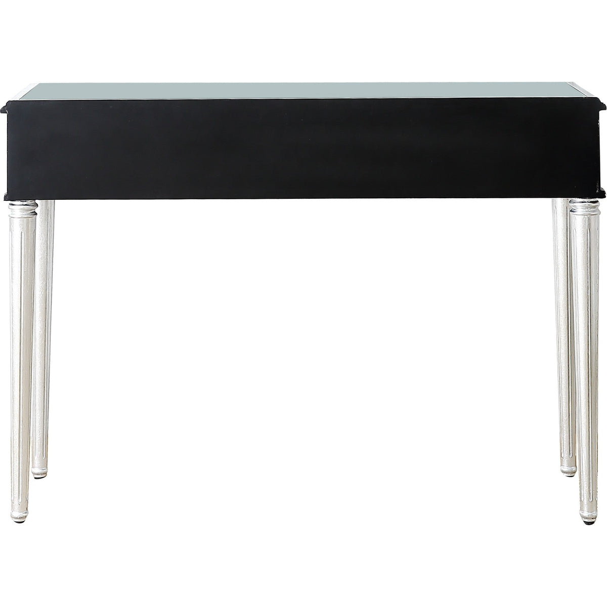 HMS Classic Silver Leaf Antiqued Console Table for Entry Living Room Hotel Bedroom Farmhouse Iron Wood Versatile Home Furniture