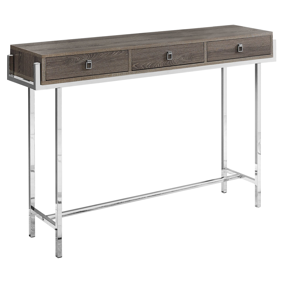 HMS 48\" White Silver MDF Console Table Drawers Accent Rustic/minimalist for Entry Villa Living Room Hotel Bedroom Rustic Decor
