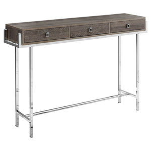 HMS 48\" White Silver MDF Console Table Drawers Accent Rustic/minimalist for Entry Villa Living Room Hotel Bedroom Rustic Decor