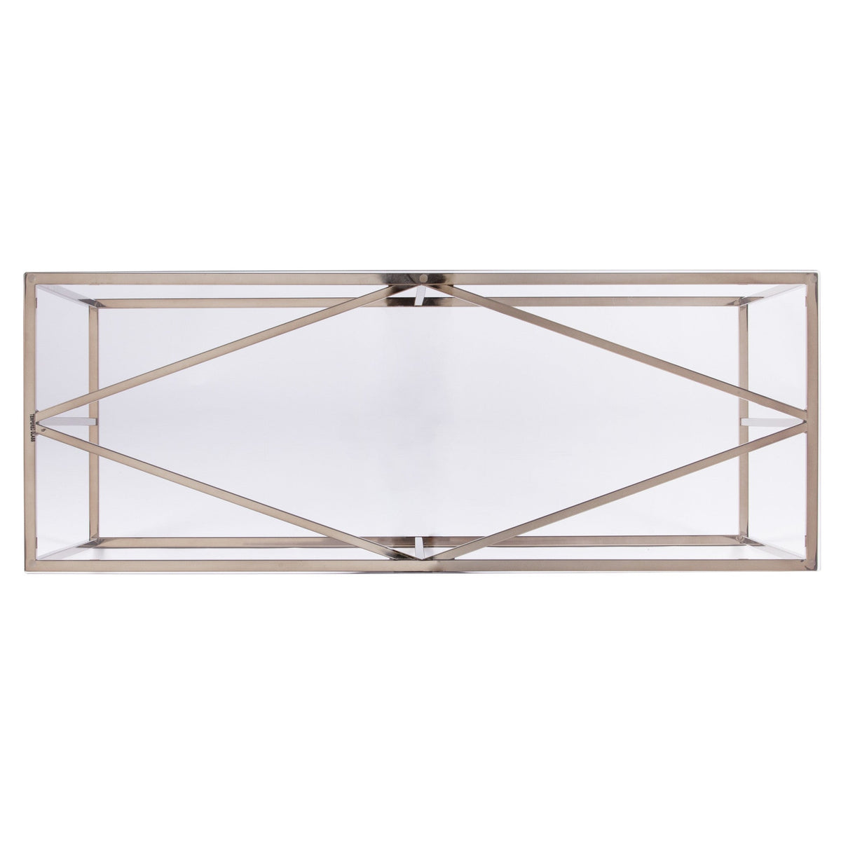 HMS 42\" Console Table Clear Gold Glass Frame Mirrored Accent for Entry Living Room Bedroom Hotel Decoration Rustic Iron Marble