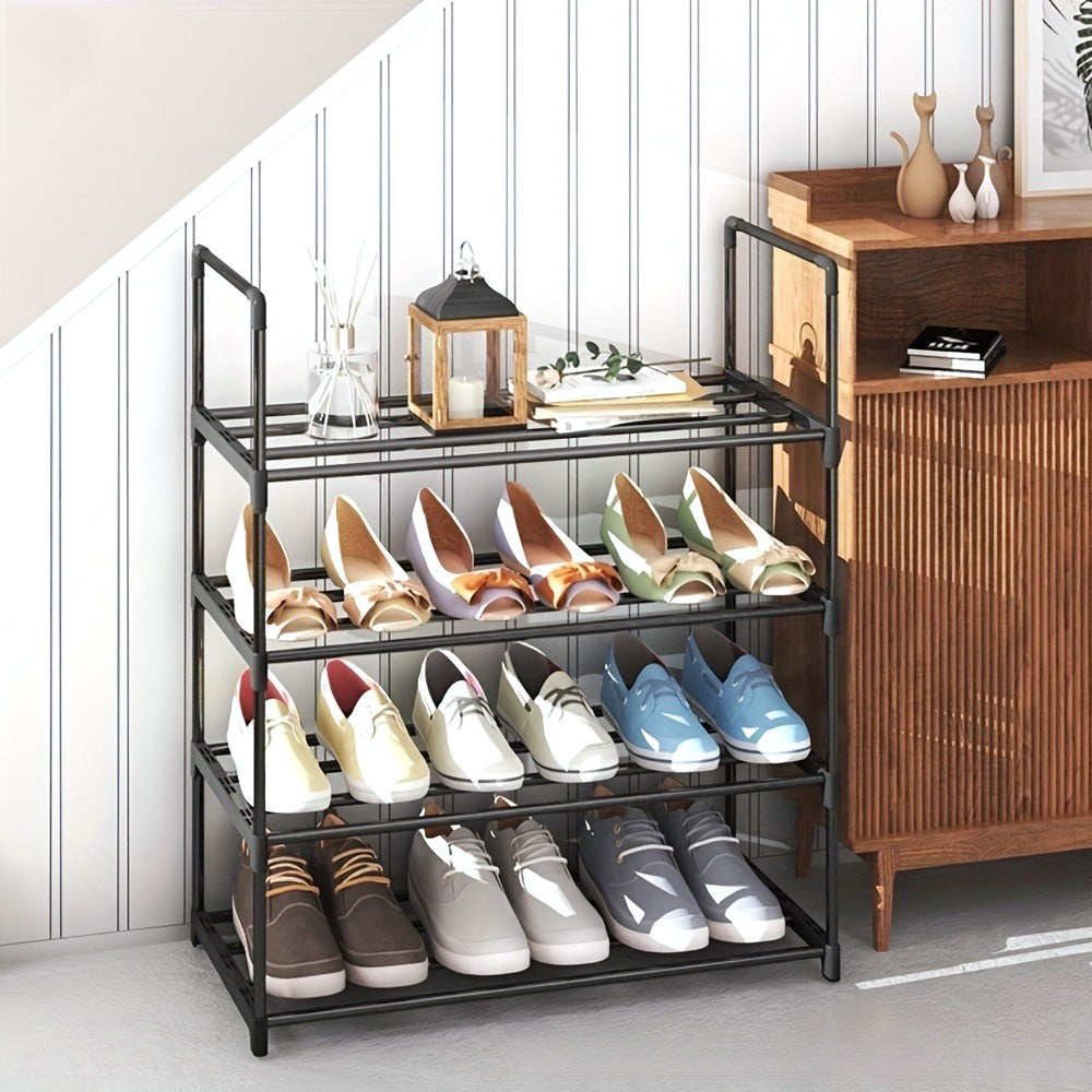 4-Tier Large Capacity Shoe Rack Sturdy,Stackable Organizer for Closets