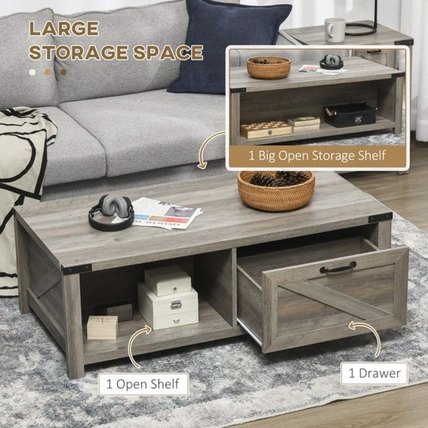 Grey Oak Coffee Table