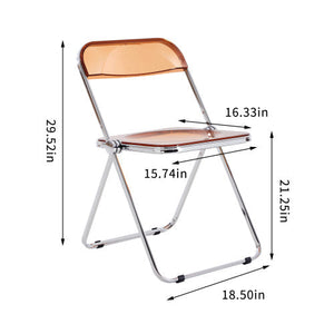 Yellow Clear PC Plastic Folding Chair Living Room Seat-FCJ Series