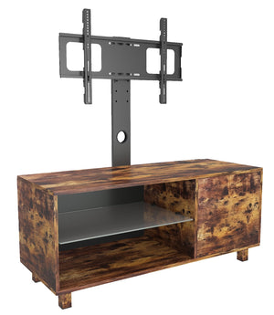 Modern MDF Brown TV Unit with Wall Mount , Space Saving with Storage TV Stands for Living Room