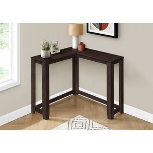 Hms 36\" Espresso Solid Wood Distressed Corner Console Table