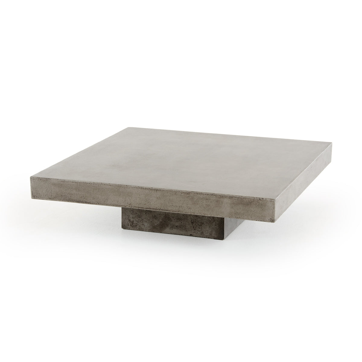 HMS 43\" Gray and Dark Gray Concrete Square Block Coffee Table