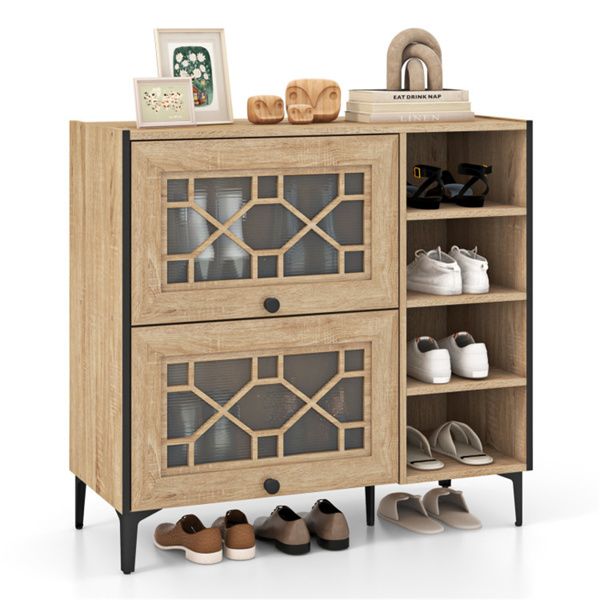 Adjustable Shelf Entry Shoe Cabinet for Storing Shoes and Accessories