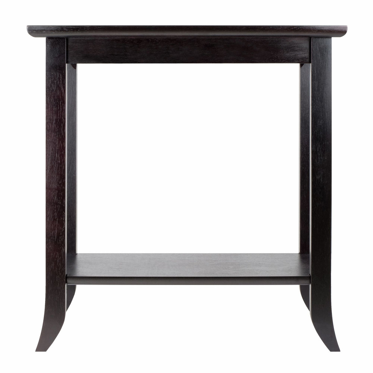 Genoa Rectangular Console Table with Glass Top and Shelf Elegant End Table