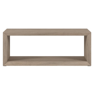 48\" Gray Classic Design Coffee Table with Shelf HMS Metal and MDF Wood for Living Room Home Furniture