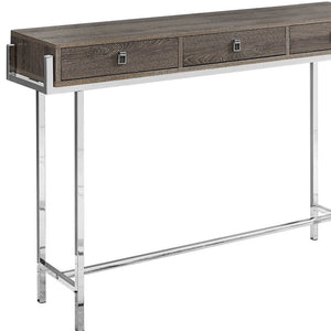 HMS 48\" White Silver MDF Console Table Drawers Accent Rustic/minimalist for Entry Villa Living Room Hotel Bedroom Rustic Decor