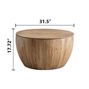 Vintage Style Bucket Shaped FCJ Coffee Table Set Sintered Stone Material Glass Top for Office Dining Living Room Home Tea Usage