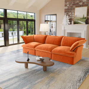 ATUNUS USA Warehouse in Stock Drop Shipping Sofa Living Room Furniture Modern Beige Fabric Modular Sectional Couch Sofa Set