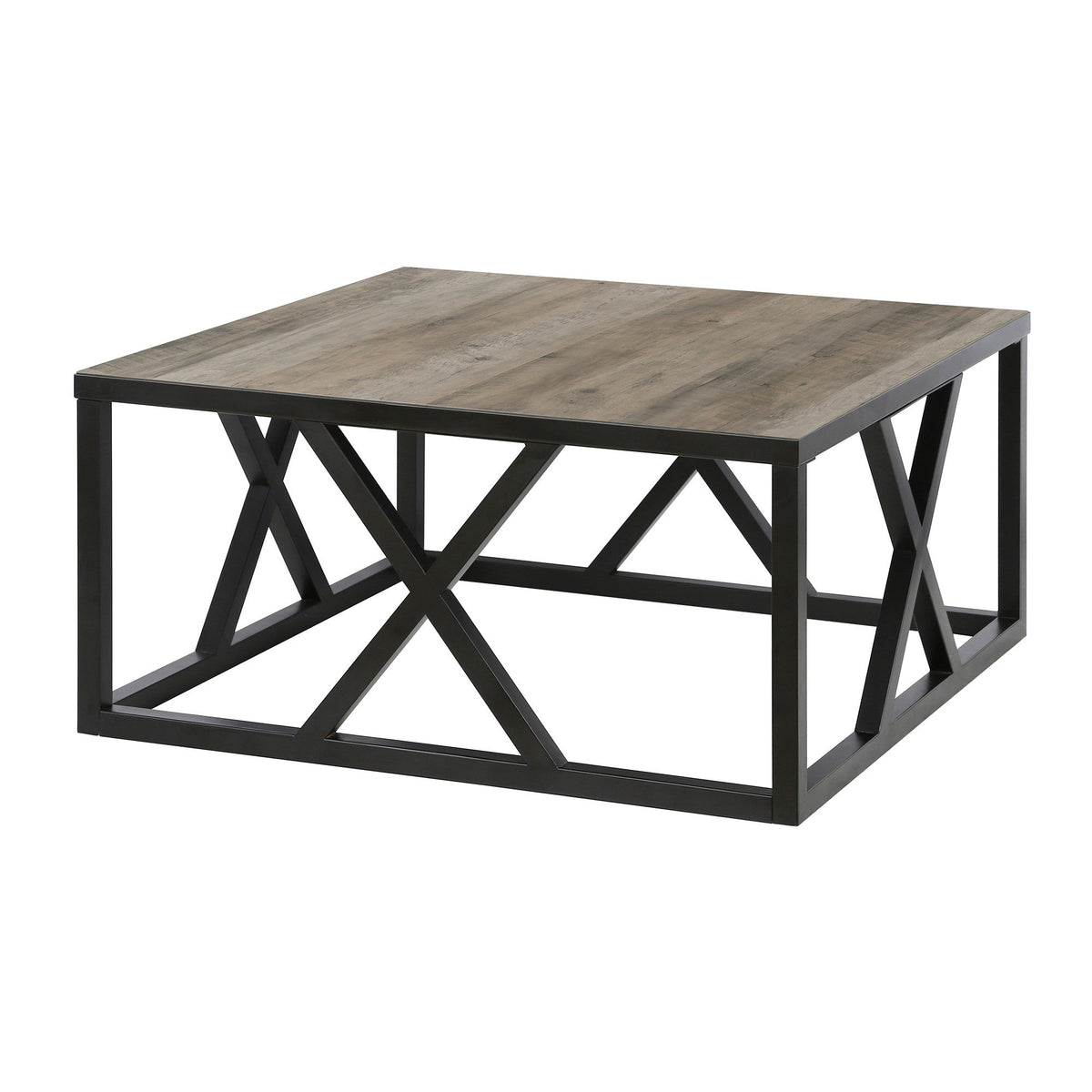 HMS 35 Black Steel Square Coffee Table with European Design for Living Room House Home Furniture with Marble Material