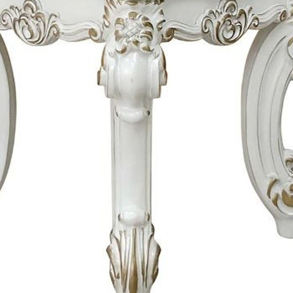 26\" Antique Pearl HMS Manufactured Wood Square End Table Console Tables Product