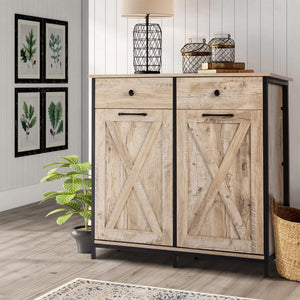 Double Kitchen Trash Cabinets Free Standing Recycling Trash Can Holder Dual Tilt Out Trash Cabinet
