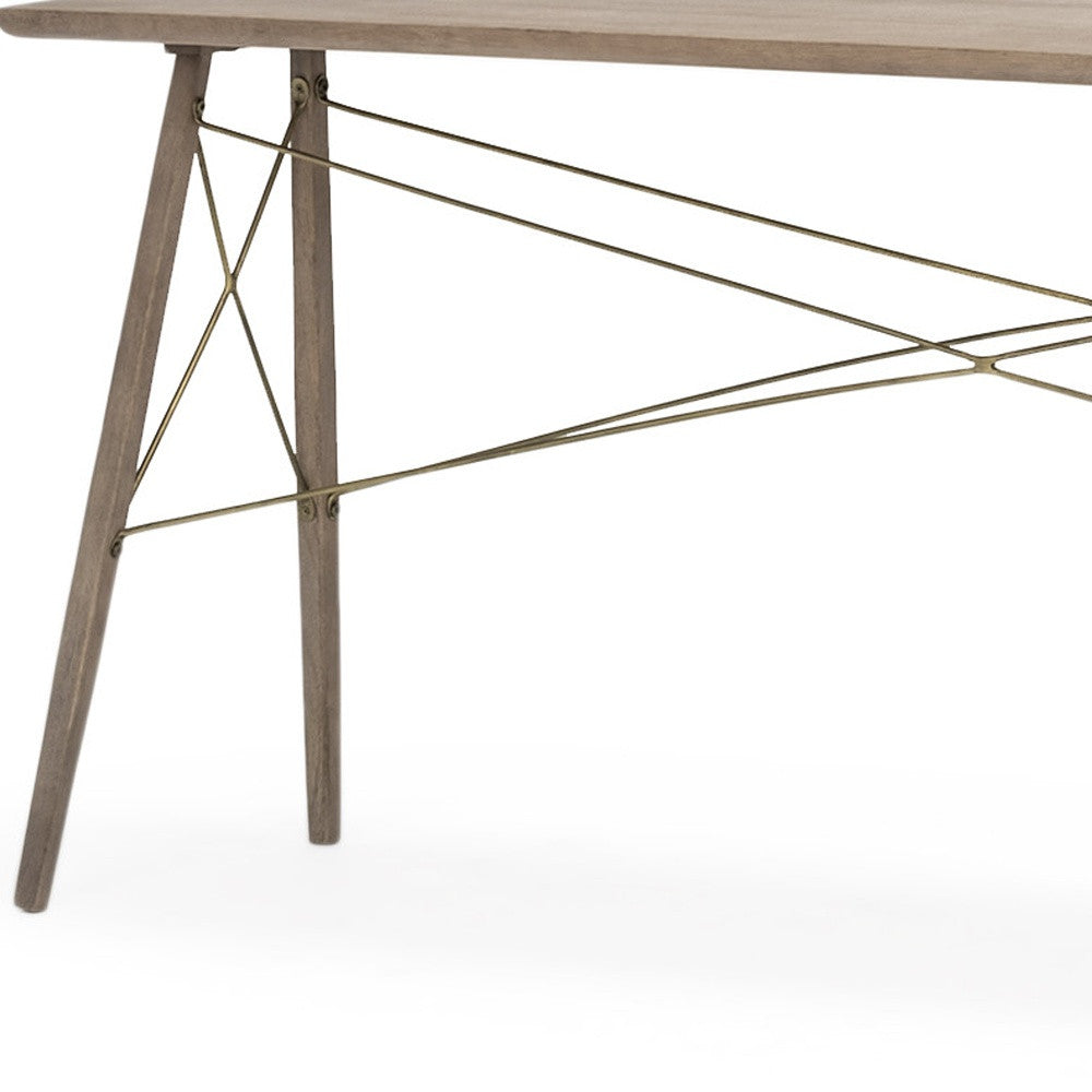 hms 66" Brown Solid Wood Console Table