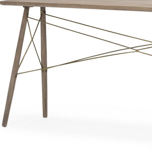 hms 66" Brown Solid Wood Console Table