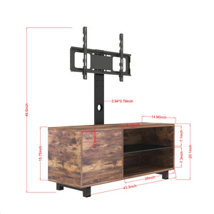 Modern MDF Brown TV Unit with Wall Mount , Space Saving with Storage TV Stands for Living Room