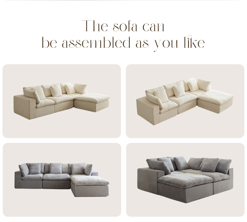Luxury Comfortable Lounge Compressed Sofas US Drop Shipping Compression Sofas L Shaped Modern Vacuum Compressed Sofas