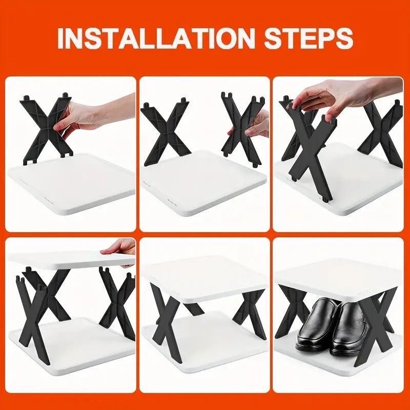 9-Layer High Narrow Entrance Shoe Rack Space-Saving Vertical Plastic Stackable Shoe Rack for Wardrobe Can Fit 9 Pairs Shoes