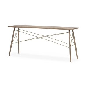 hms 66" Brown Solid Wood Console Table