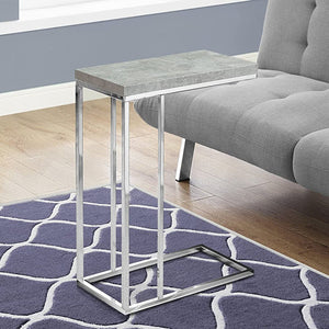 Homeroots 18.25" X 10.25" X 25.25" Grey Particle Board Metal  Accent Table